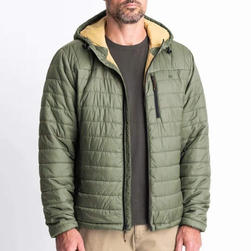 Wren Mens XL Sage Green Packable Lightweight Quilted Puffer Jacket Hooded Zip